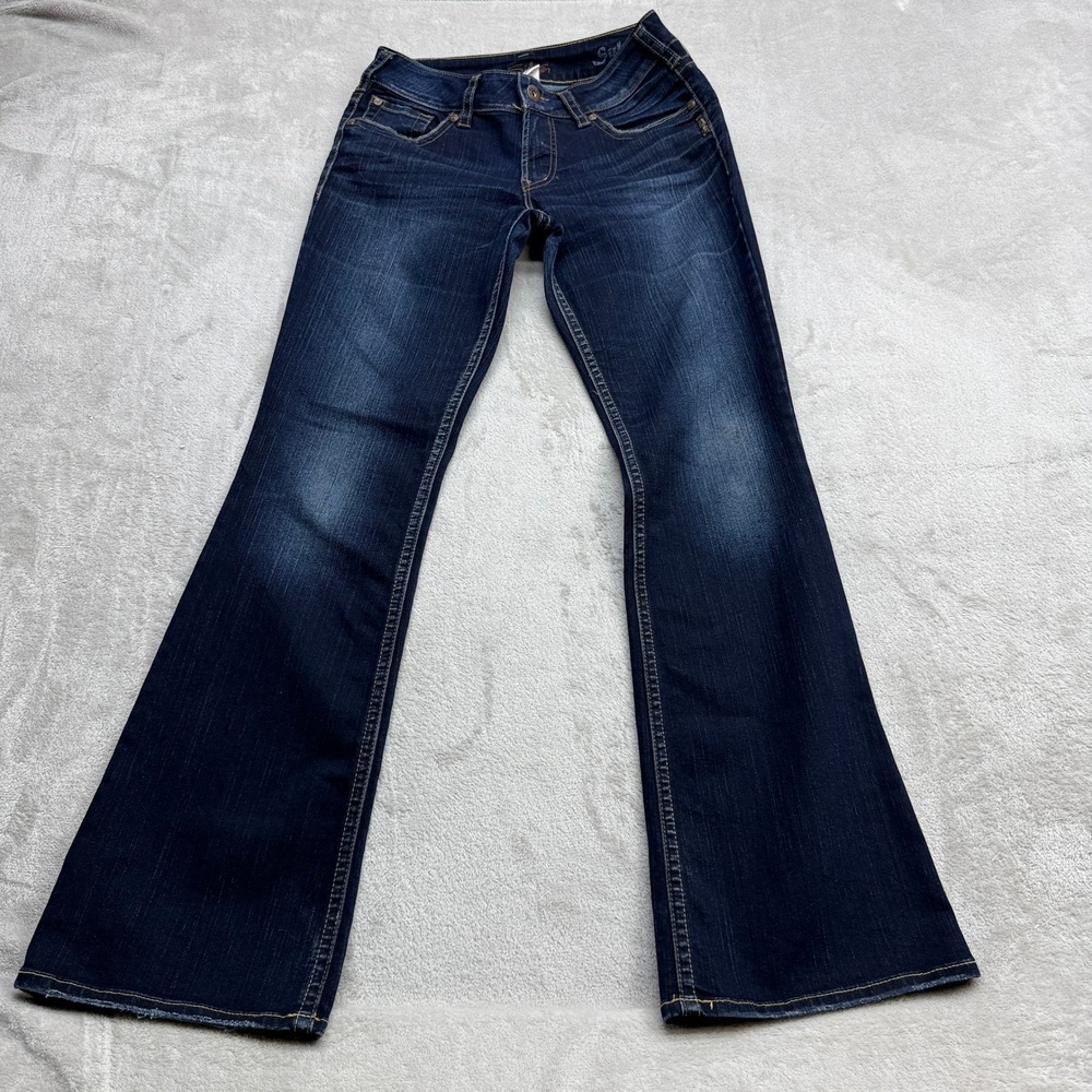 Silver Jeans Suki Bootcut Women's 29 Indigo Dark Wash Mid Rise Western Y2K Denim